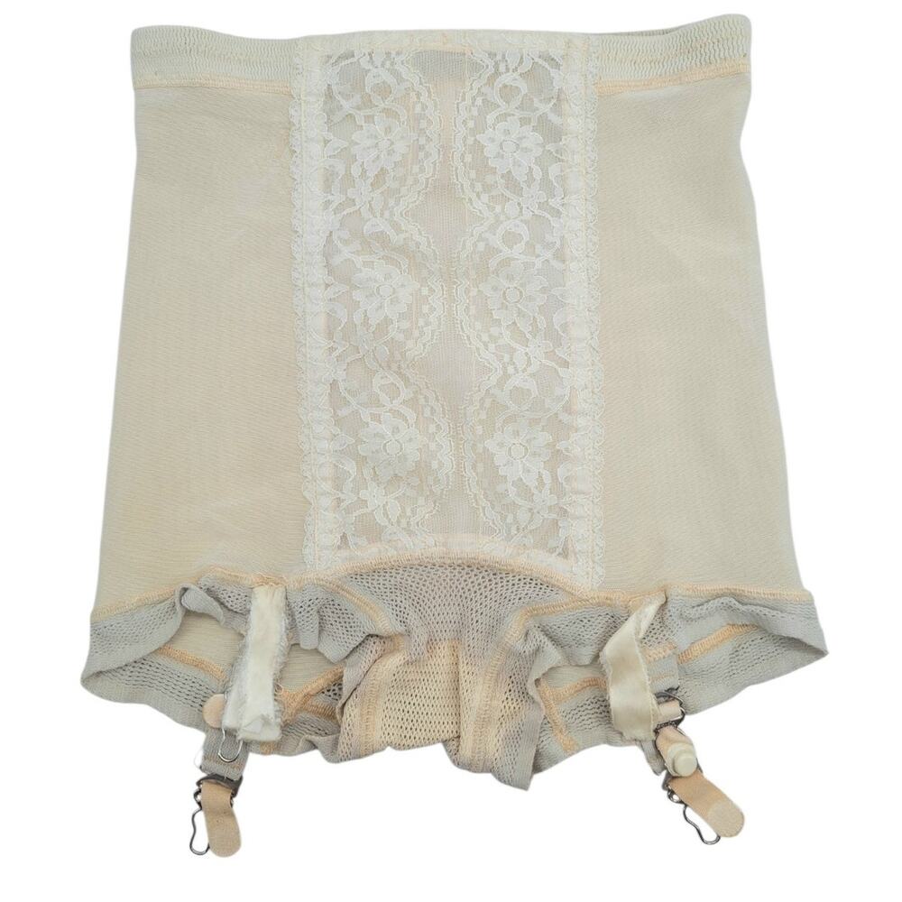 Hollywood Vassarette Ivory Lace Girdle‎ Pin Up Vintage Lingerie Glamour